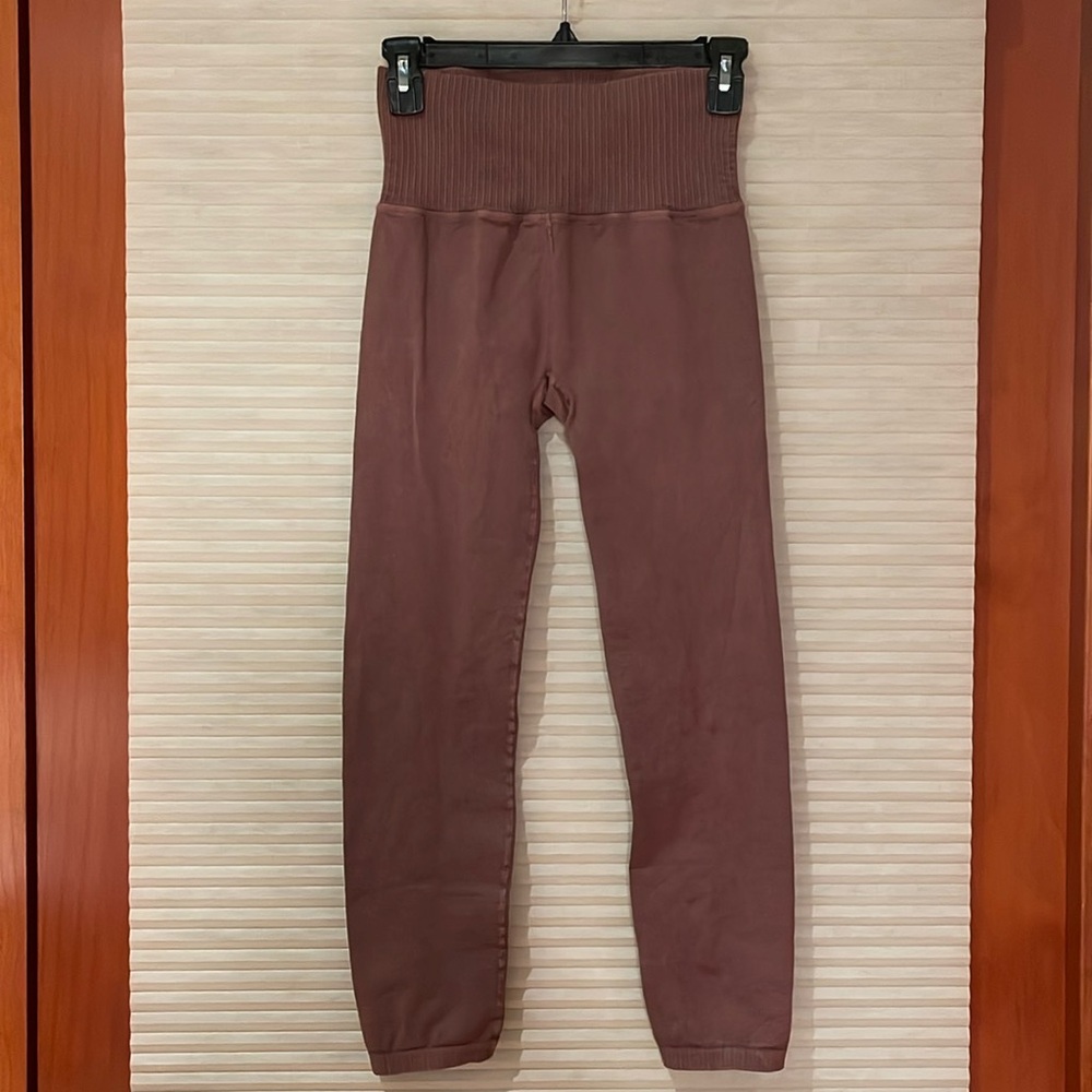 Nwot Fp Movement Rust Color Good Karma Leggings M… - image 1
